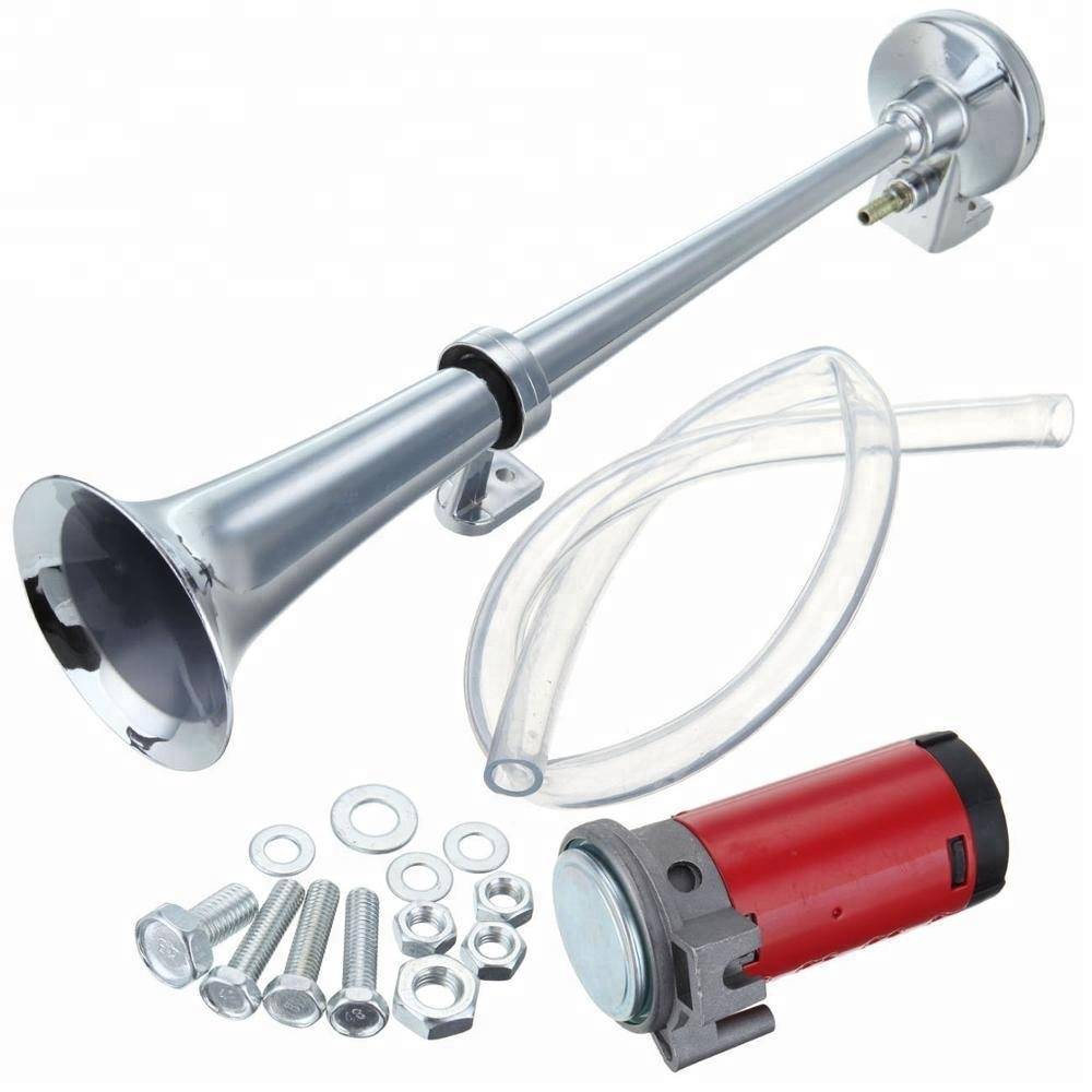 Train horn for car with air compressor